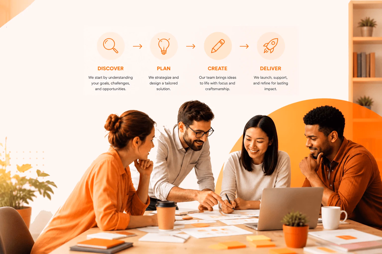 Rigic Global Solutions software development team collaborating on a client project workflow