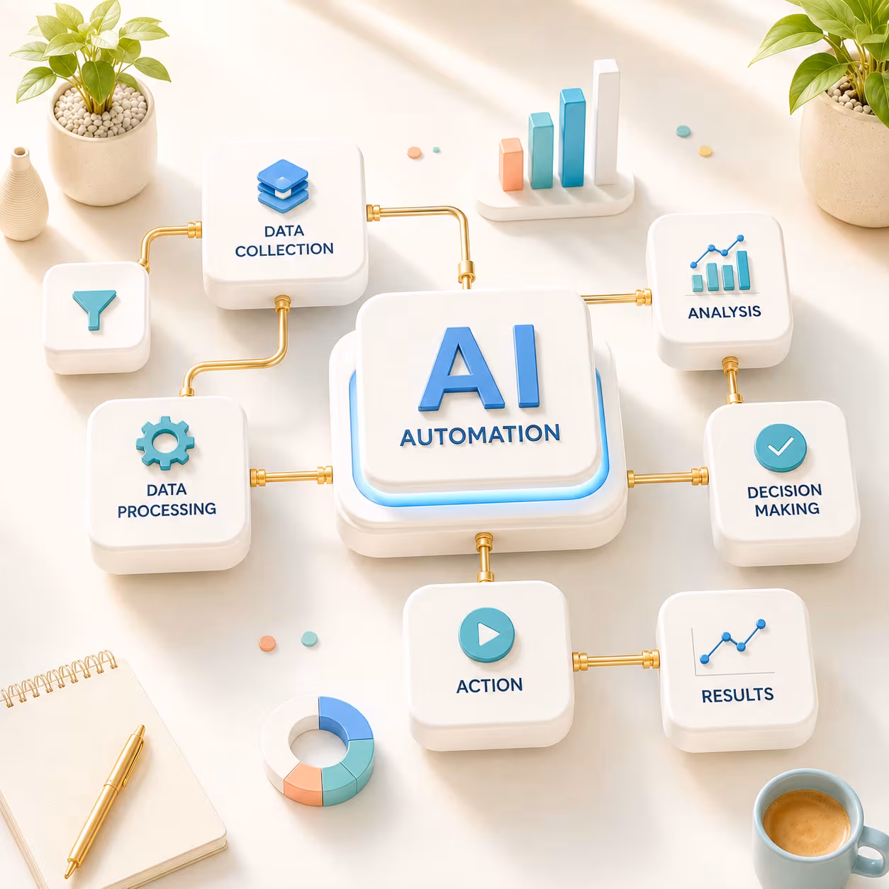 AI Automations service visualization for Rigic Global Solutions