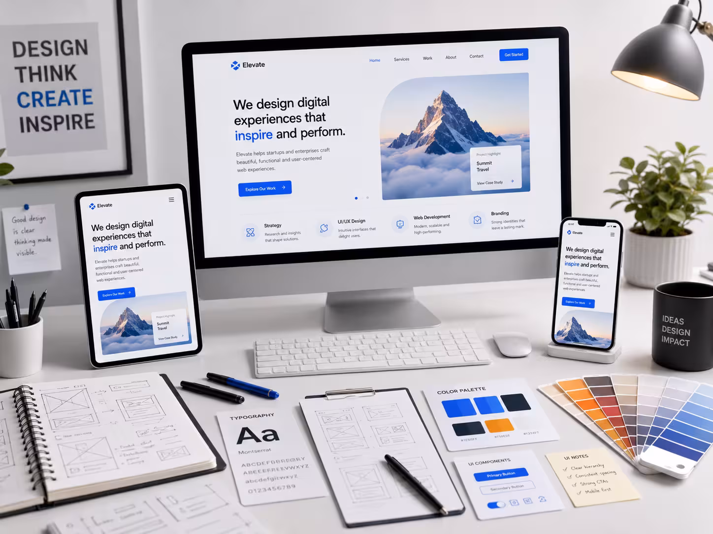 Web Design service visualization for Rigic Global Solutions