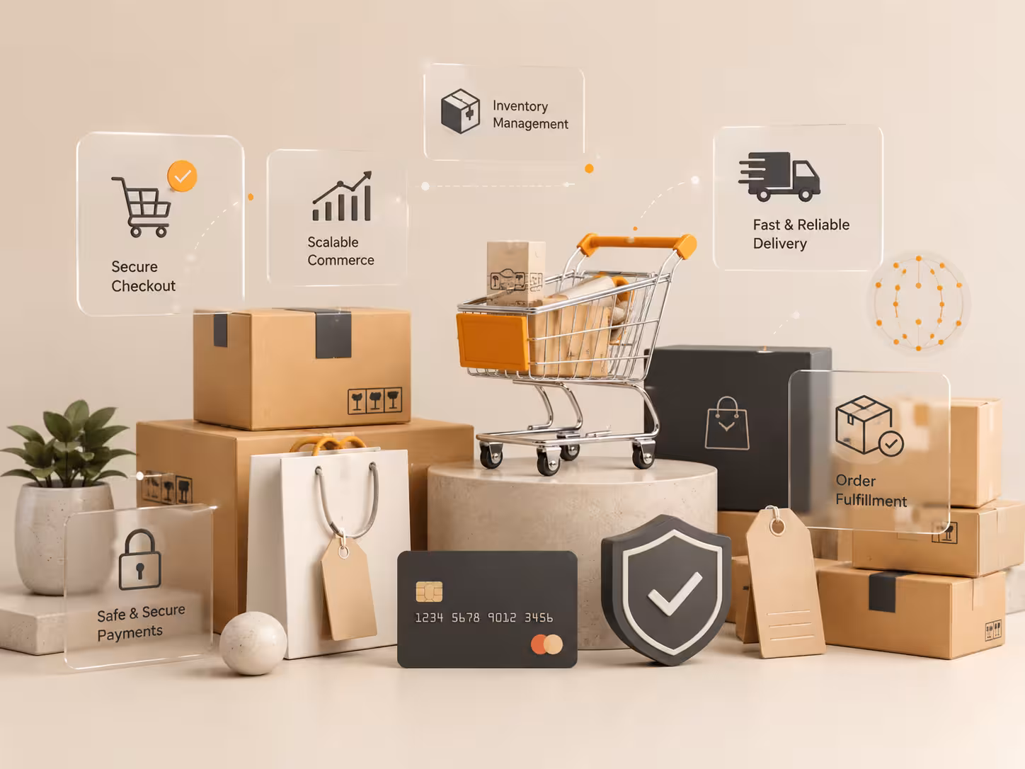 E-Commerce Solutions service visualization for Rigic Global Solutions