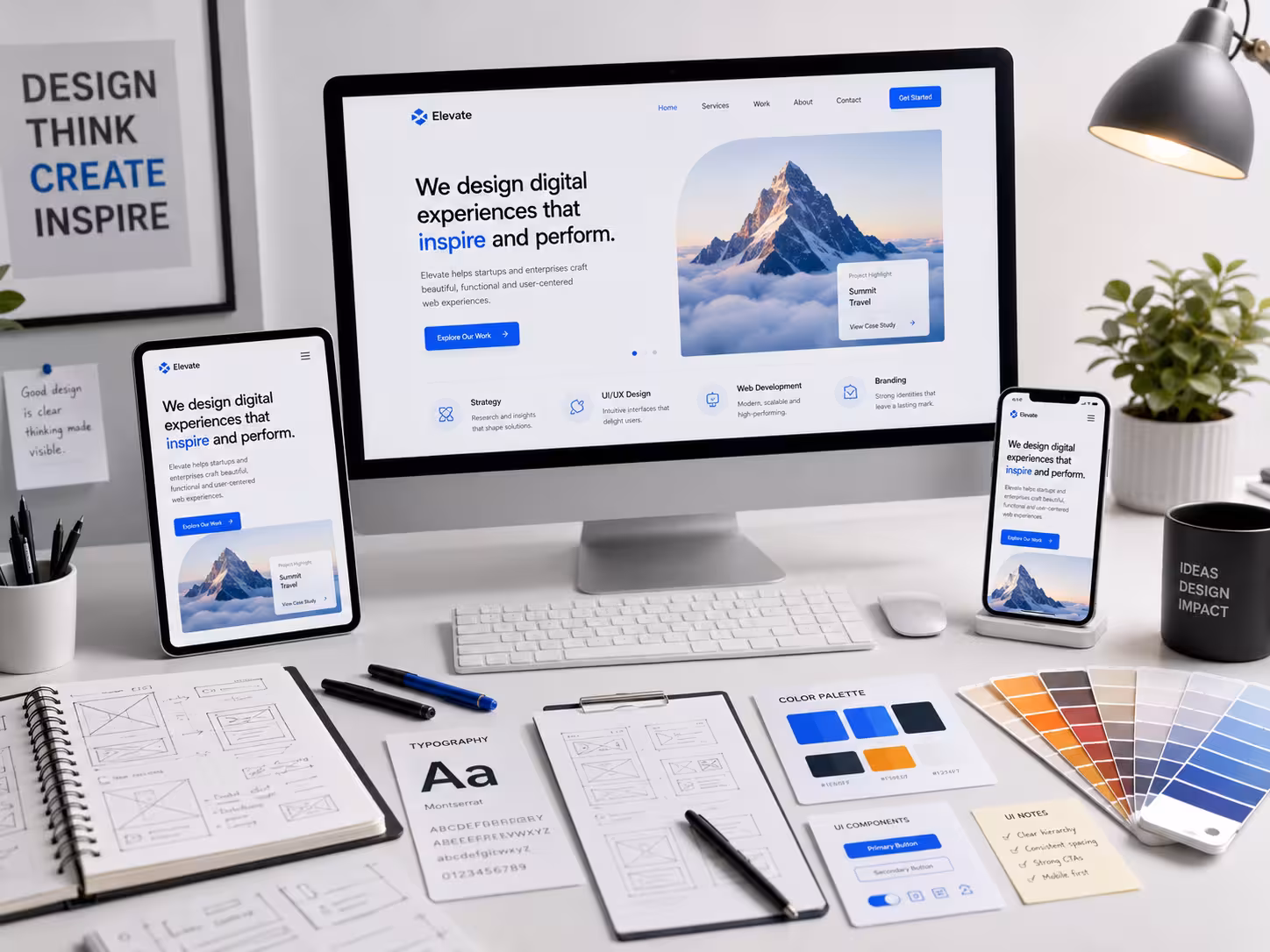 Web Design service visualization for Rigic Global Solutions